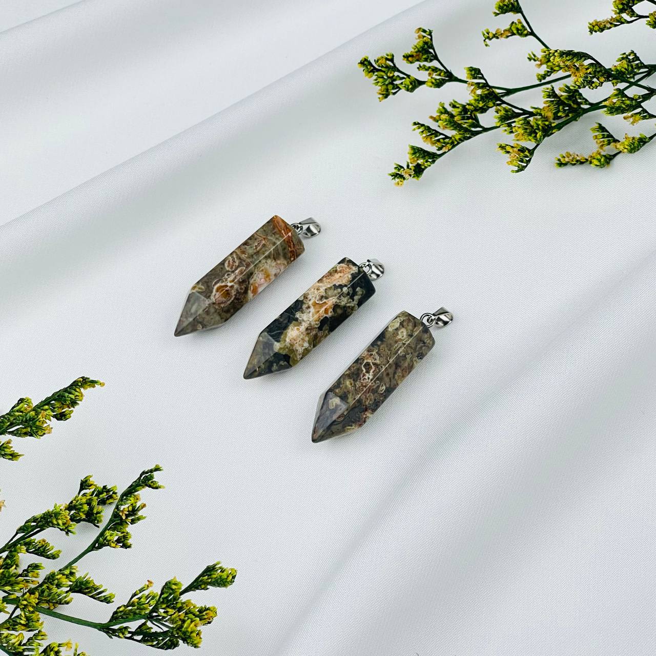 Радуга Самоцветов Кулон из Яшмы Уральской (Россия)