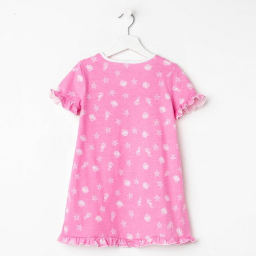 Сорочка для девочки, цвет розовый, рост 104 см (4г)