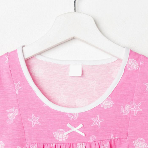 Сорочка для девочки, цвет розовый, рост 104 см (4г)