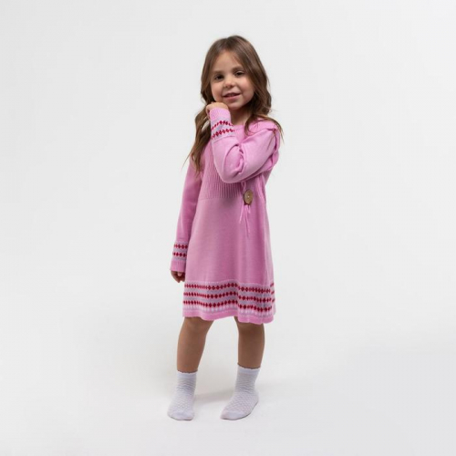 Платье для девочки, цвет светло-розовый, рост 104 см (размер 34)