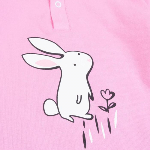 Толстовка для девочки «Белый кролик», цвет розовый, рост 98 см