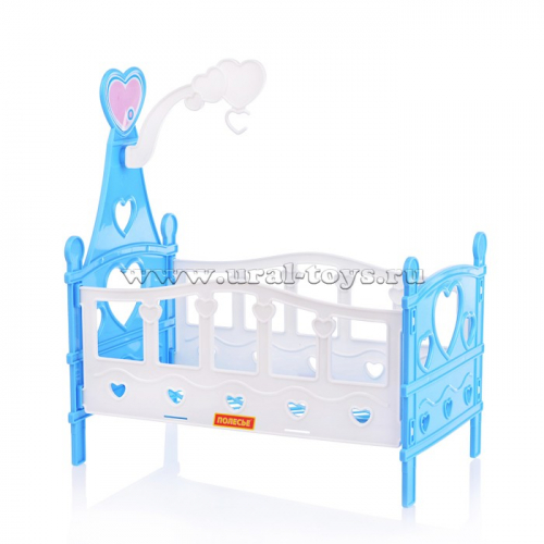 Кроватка сборная для кукол №3 (6 элементов) (в пакете)