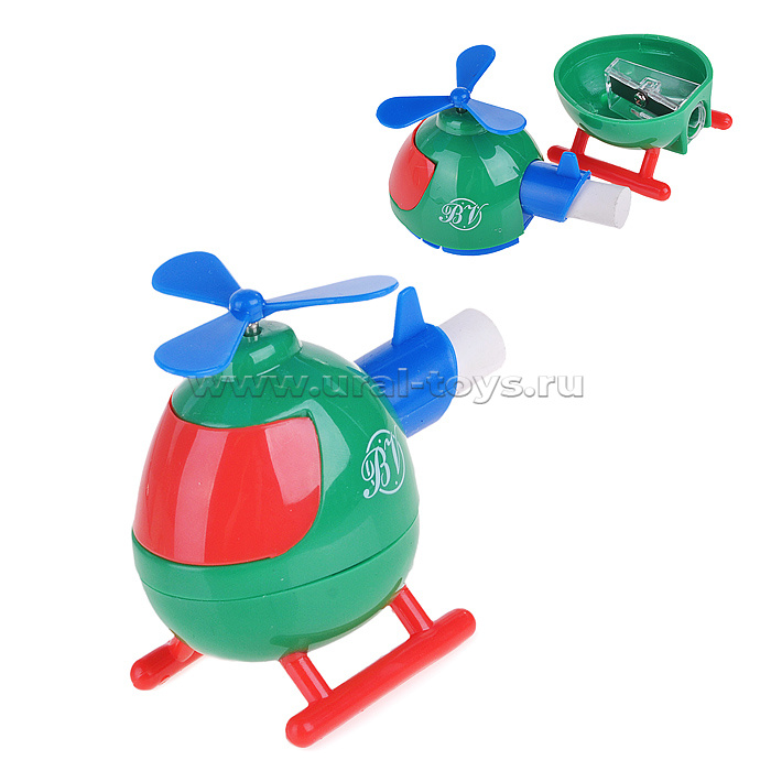 Точилка с контейнером и ластиком, 1 отверстие