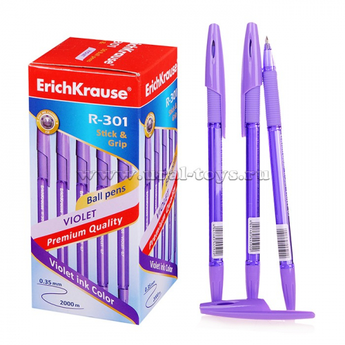 Ручка шариковая R-301 Violet Stick&Grip 0.7, цвет чернил фиолетовый