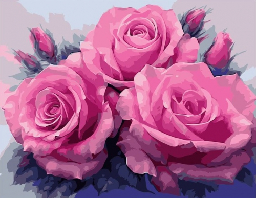 Картина по номерам 40х50 - Цветущие розы