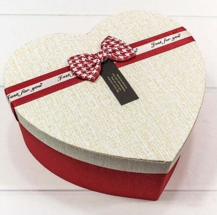 Набор подарочных коробок 3 в 1 сердце 22*20*9 см For You красный с бантом 447025кб