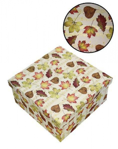 Набор подарочных коробок 3 в 1 квадрат  22*11,5*22 см Осенняя мелодия 44727