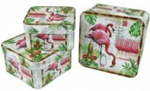 Набор подарочных коробок 3 в 1 квадрат 17*17*9.5 см Фламинго 539651