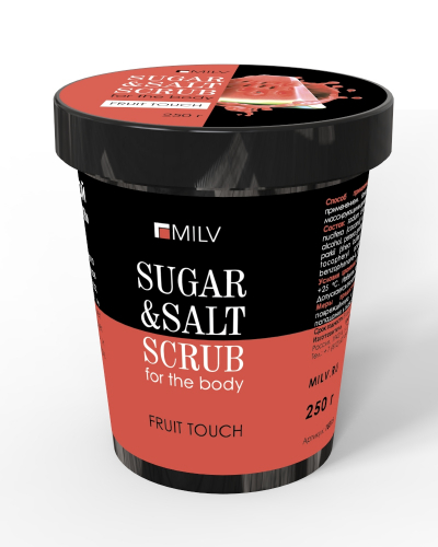 Сахарно-солевой скраб для тела «Арбуз». 290 г