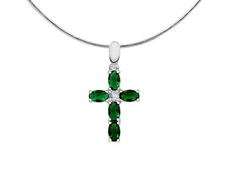 Подвеска из серебра куб.циркон., В13-0054з