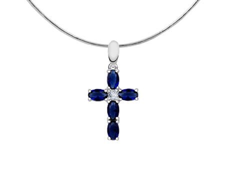 Подвеска из серебра куб.циркон., В13-0054с