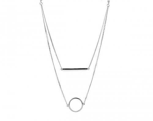 Колье из серебра без вставки, Ю-55042р