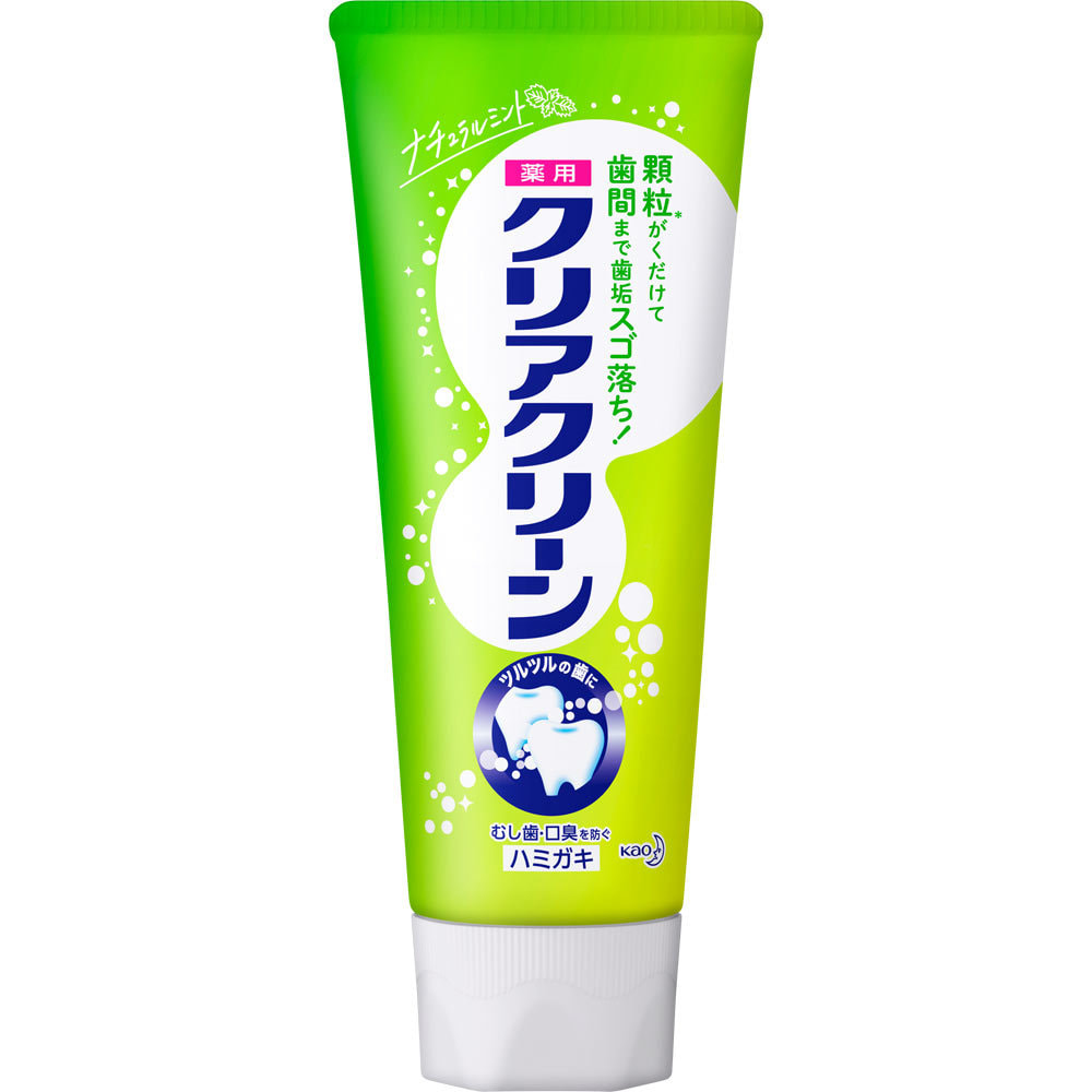 KAO Clear Clean Natural Mint Лечебно-профилактическая зубная паста с микрогранулами, комплексного действия, вкус натуральной мяты, 120г. 1/48