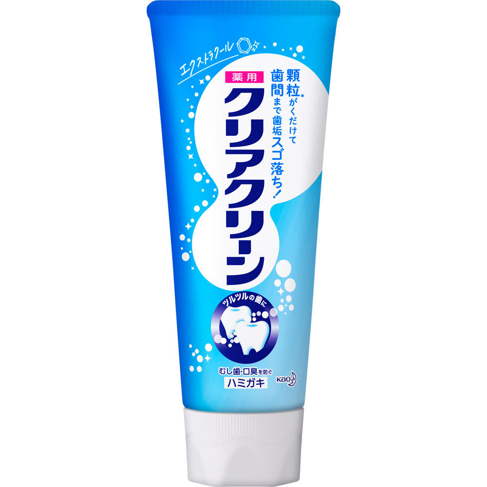 KAO Clear Clean Extra Cool Лечебно-профилактическая зубная паста с микрогранулами, комплексного действия, экстра свежесть, 120г. 1/48