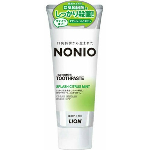 LION Nonio Splash Citrus Mint Зубная паста комплексного действия, с ароматом цитрусов и мяты, 130г. 1/60