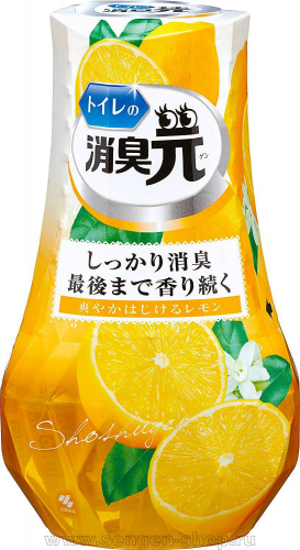 KOBAYASHI Shoshugen for Toilet Fresh Lemon Жидкий дезодорант для туалета, с ароматом лимона, 400мл. 1/16