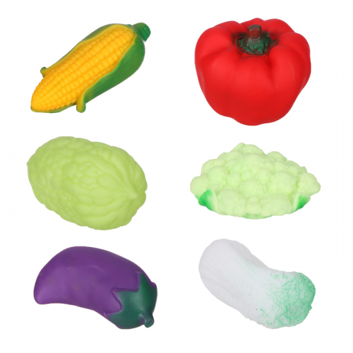 Набор резиновых игрушек для игры в ванной «Овощи», 6 шт, виды СЮРПРИЗ