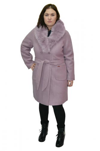 Пальто AOSHA MD576-1, бледно-розовый