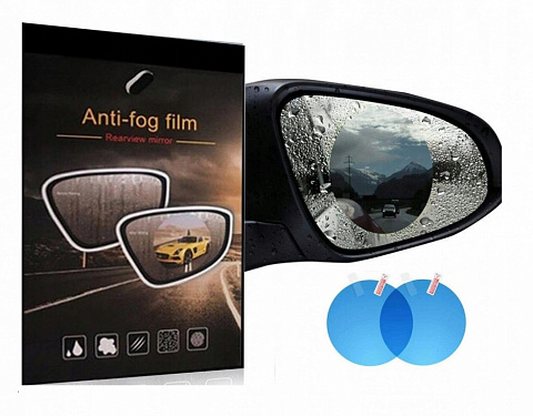 Наклейка на зеркало заднего вида Anti-Fog 100х100
