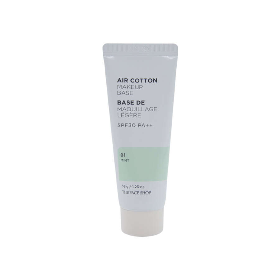 The Face shop База под макияж зеленая Air Cotton Makeup Base