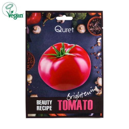 Quret Маска-салфетка осветляющая с томатом Beauty Recipe Mask Tomato Brightening