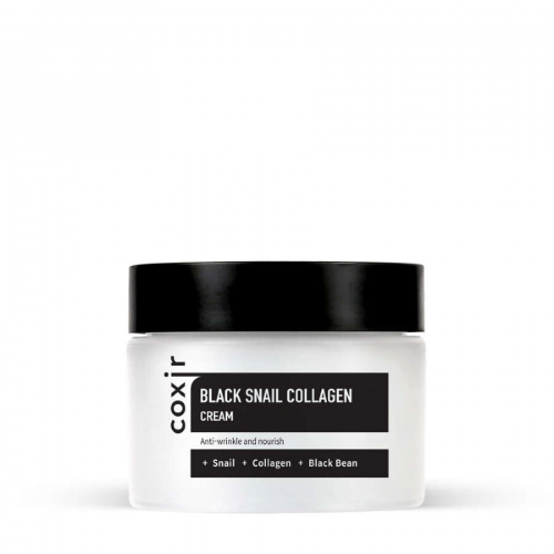 Coxir Питательный крем c муцином черной улитки и коллагеном Black Snail Collagen Cream