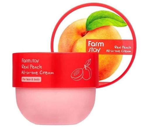 Farmstay Крем для лица и тела с экстрактом персика Real Peach All-in-One Cream