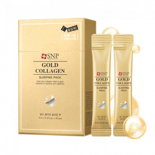 SNP Ночная маска с коллагеном и золотом Gold Collagen Sleeping Pack