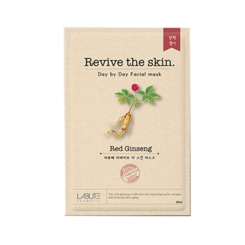 Labute Маска-салфетка с корнем женьшеня Revive The Skin Red Ginseng Mask