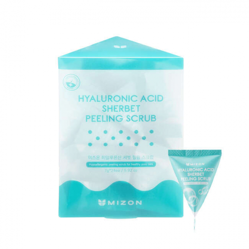 Mizon Скраб-щербет с гиалуроновой кислотой (треугольник) Hyaluronic Sherbet Peeling Scrub
