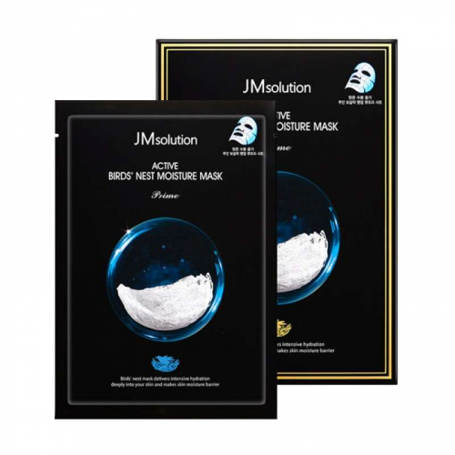 JMsolution Маска-салфетка с экстрактом ласточкиного гнезда Active Birds Nest Moisture Mask Prime