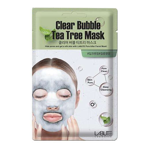 Labute Кислородная маска с чайным деревом Clear Bubble Tea Tree Mask