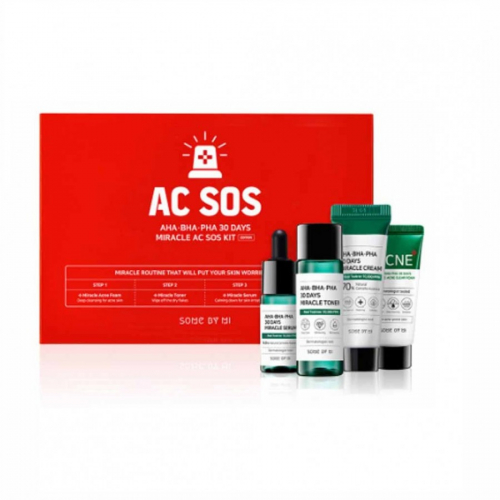 Some By Mi Набор миниатюр красный с кислотами для проблемной кожи AC SOS AHA-BHA-PHA 30 Days