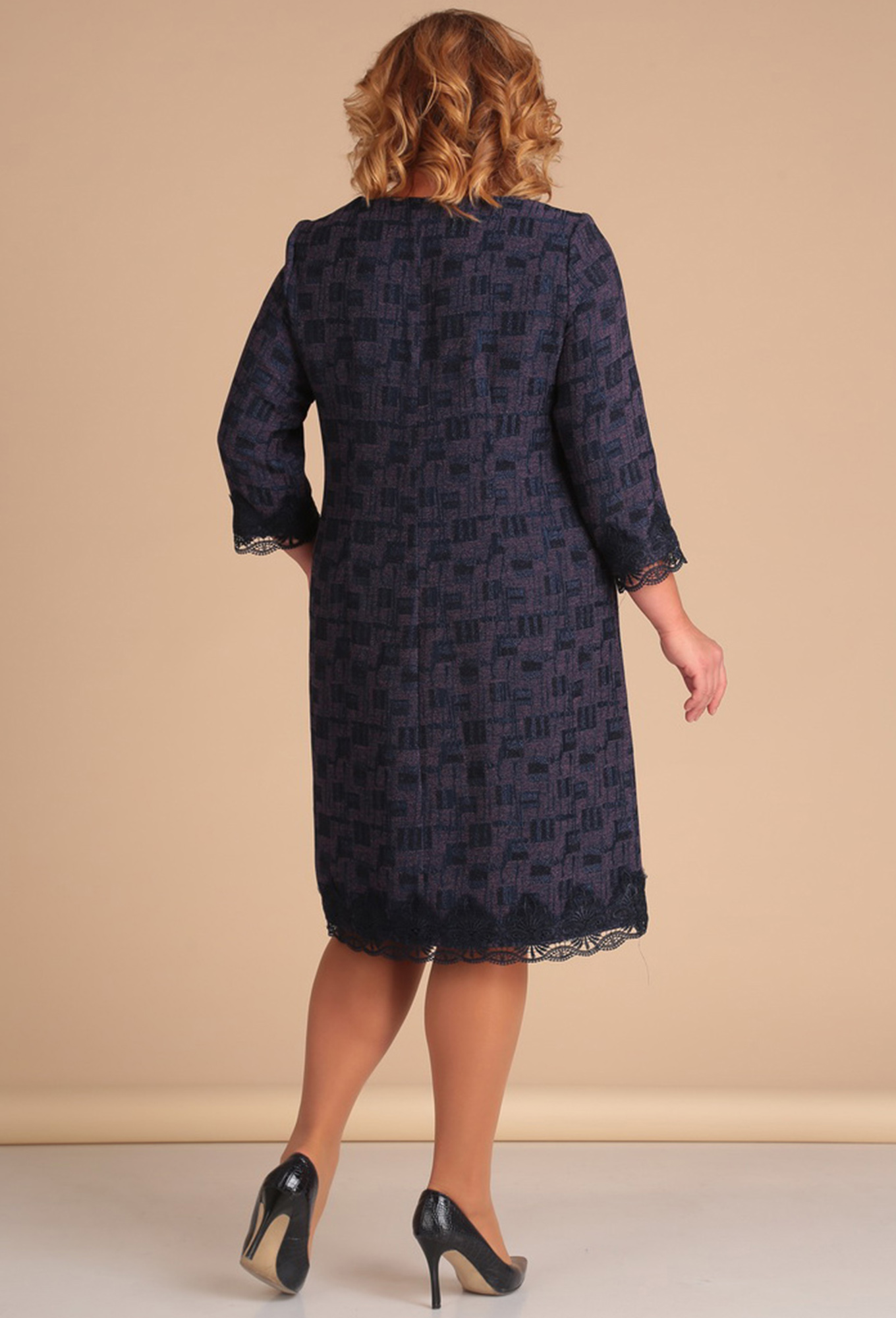 ст. цена2299руб.! Платье Lady Line 436 синий