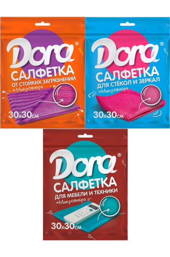 Набор салфеток из микрофибры 3 шт - Dora