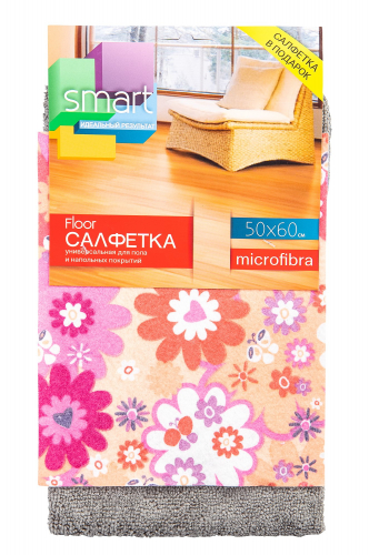 Салфетка из микрофибры для ухода за полом и напольными покрытиями + Подарок - Smart