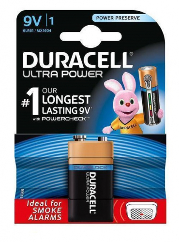 Батарейка Duracell TurboMax 9V крона BL1 (1/10) (срок годности до 03/2020)