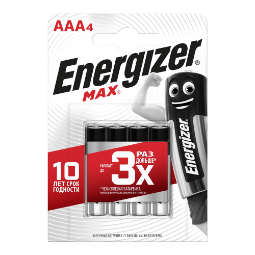 Батарейка Energizer LR03 AAA MAX BL4 (4/48)