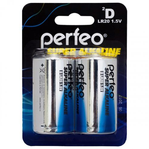 Батарейка Perfeo LR20 BL2 (2/20/120)