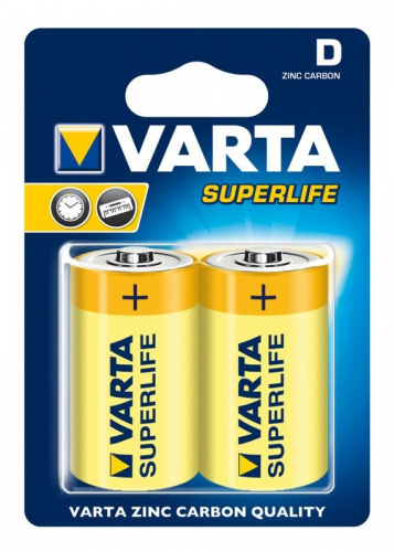 Батарейка Varta SuperLife (2020) R20 BL2 (2/24/120)