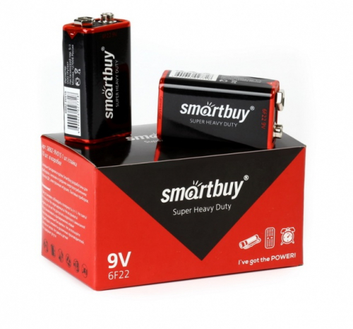Батарейка Smartbuy 6F22 крона SR1 (10) SBBZ-9V01S