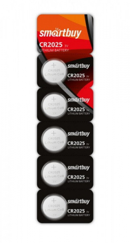 Батарейка Smartbuy CR2025 3V BL5 (5/100)