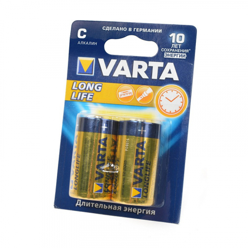 Батарейка Varta LongLife 4114 LR14 BL2 (2/20)