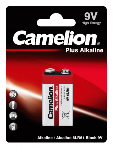 Батарейка Camelion 9V крона алкалиновая BL1 (1/12)