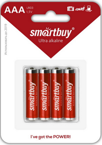 Батарейка Smartbuy LR03 AAA BL4 (4/48) SBBA-3A04B