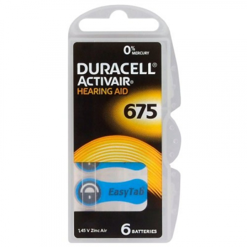 Батарейка Duracell ZA675, PR44 BL6 (6)