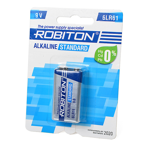 Батарейка Robiton 6LR61 9V BL1 (1/10)