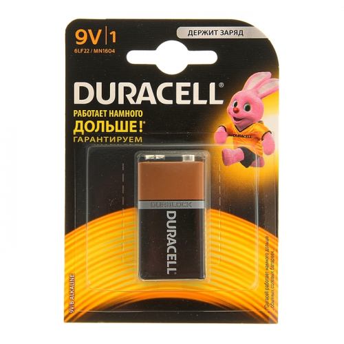 Батарейка Duracell 9V крона BL1 (1/10)