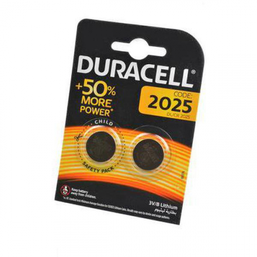 Батарейка Duracell CR2025 BL2 (2/20)