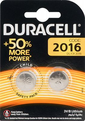 Батарейка Duracell CR2016 BL2 (2/20)